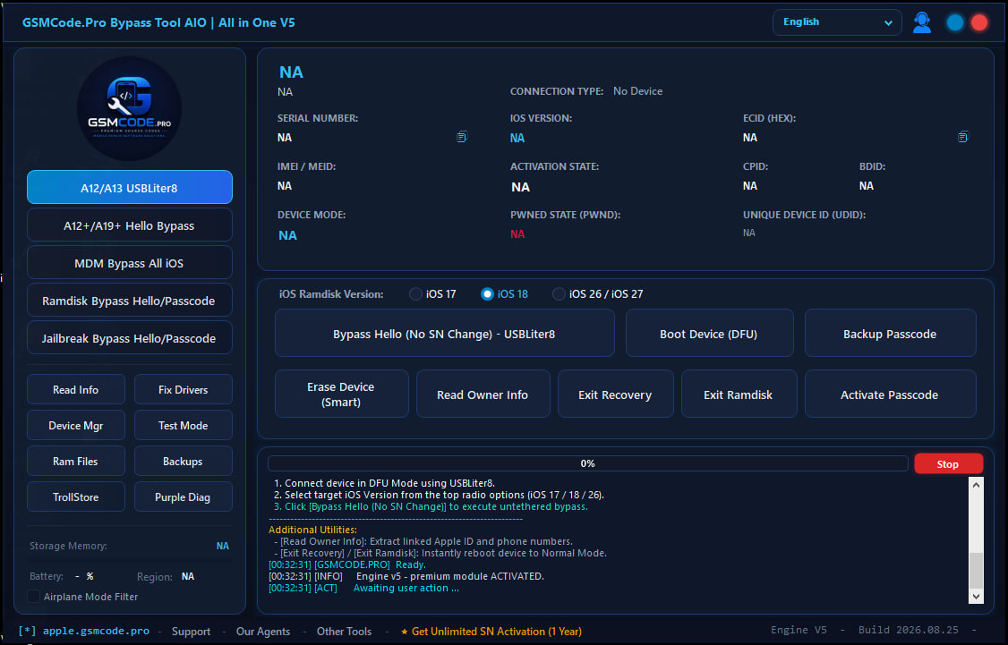 GSMCode.Pro Bypass Tool AIO & USBLiter8 & Ramdisk Full Source Code